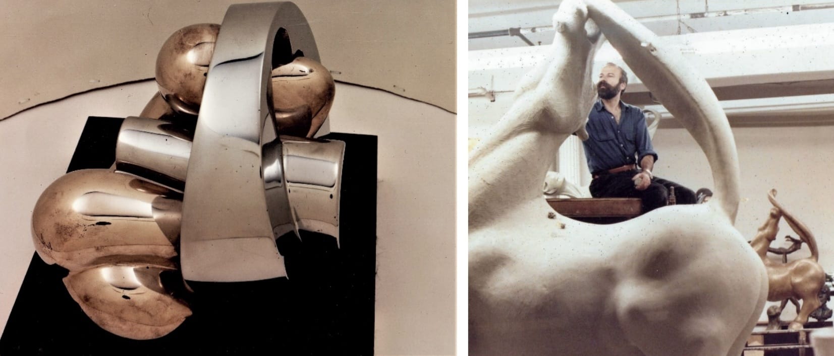 Scultura in accciaio e bronzo. L’artista e i suoi cavalli. New York anni ‘80