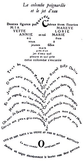 “La colomba pugnalata e il getto d’acqua” di Apollinaire