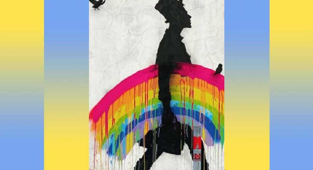 Un uomo si porta via l’arcobaleno, l'ultimo murales di Kenny Random