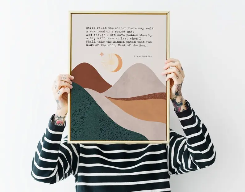 Signore degli Anelli Citazione Art Print JRR Tolkien citazione image 0